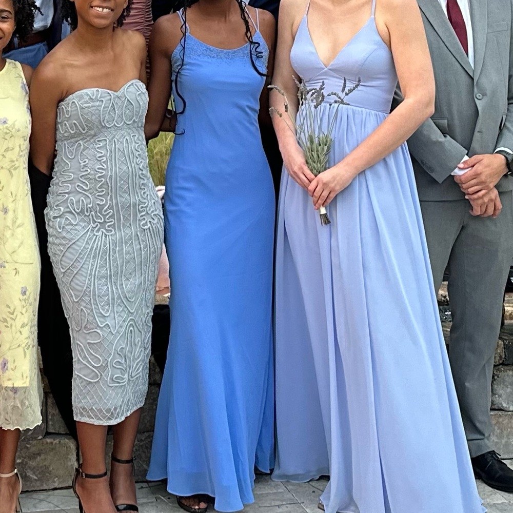 Sky Blue Evening Maxi Dress